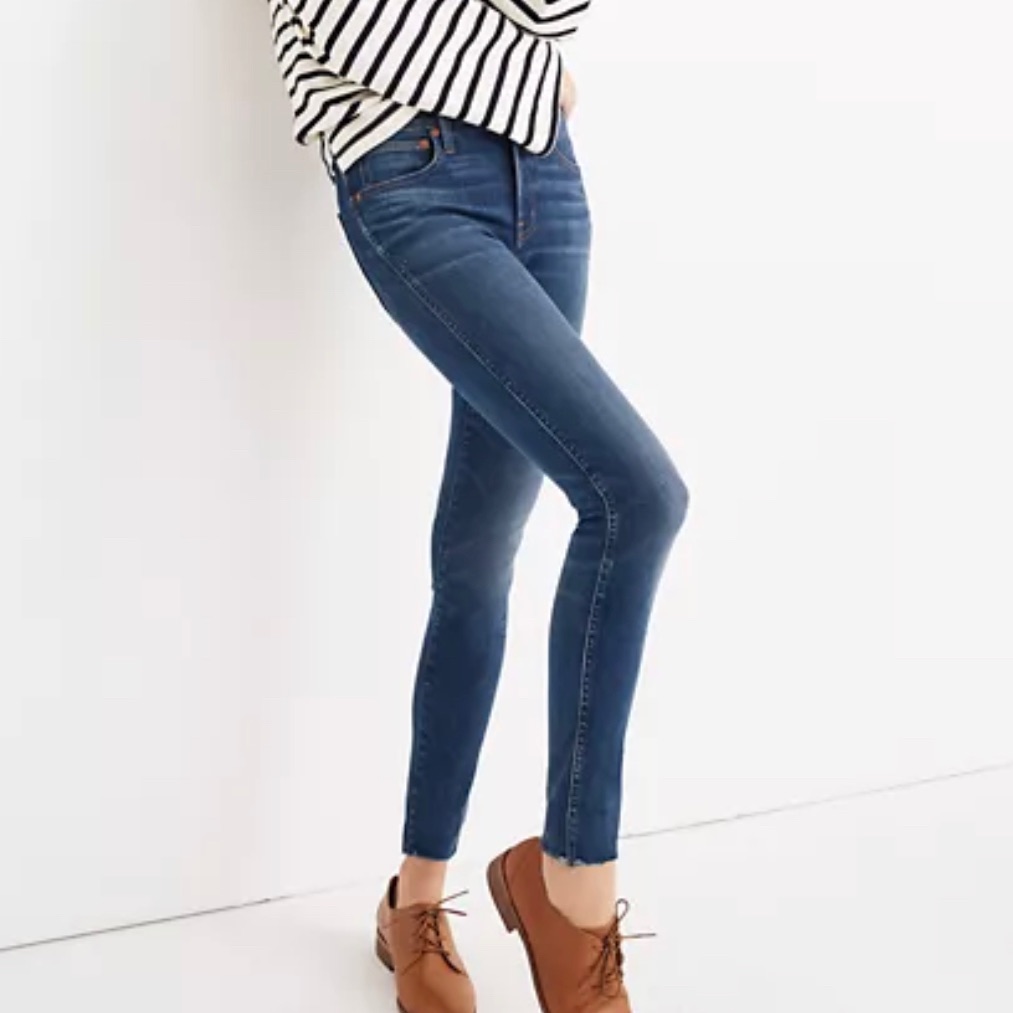 Madewell High-Rise Paloma Wash Raw-Hem Skinny Jean